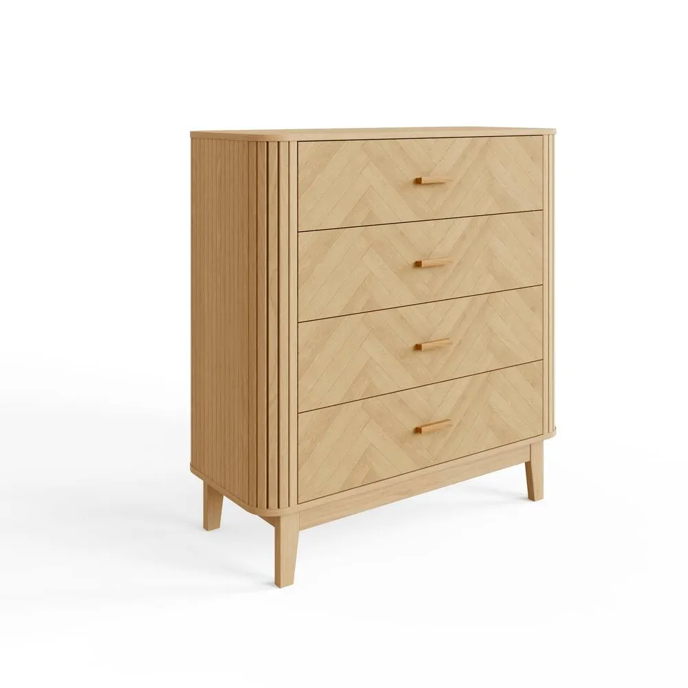 GFW Axel 4 Drawer Chest in Light Oak 2
