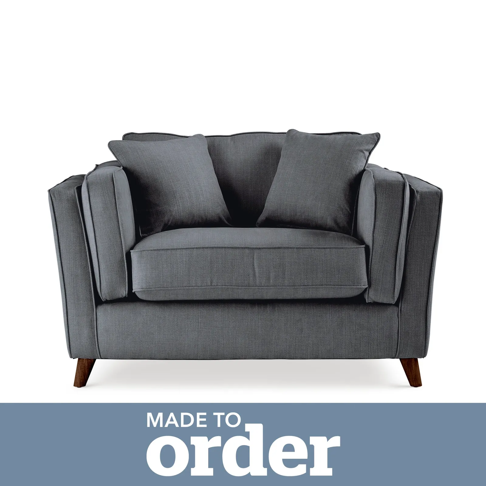 Arabella Snuggle Chair Brushed Plain Fabric Grey