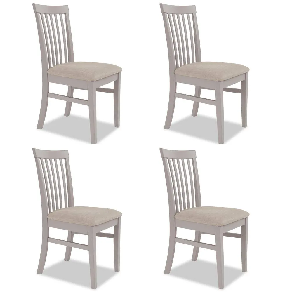 Statement Furniture Florence Highback Upholstered Chairs Set of 4 in Taupe