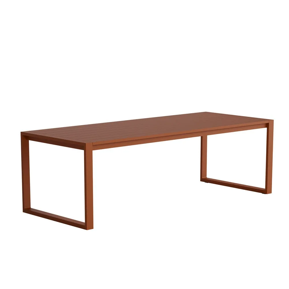 Case Eos Outdoor Communal Table Rust 2