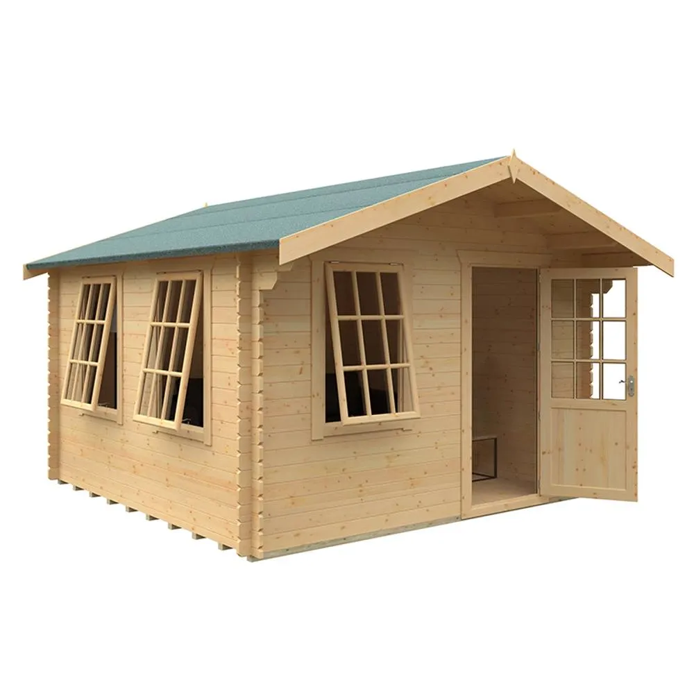 Buttercup Farm 12x12 The Carrington 28mm Cabin - L355 x W355 x H271.9 cm in Natural 1