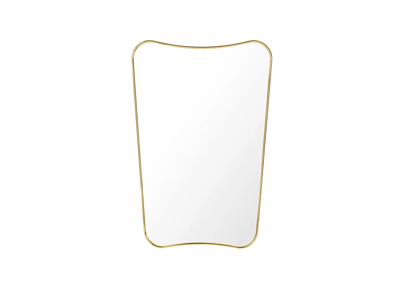 Gubi FA33 Rectangular Wall Mirror Medium Brass