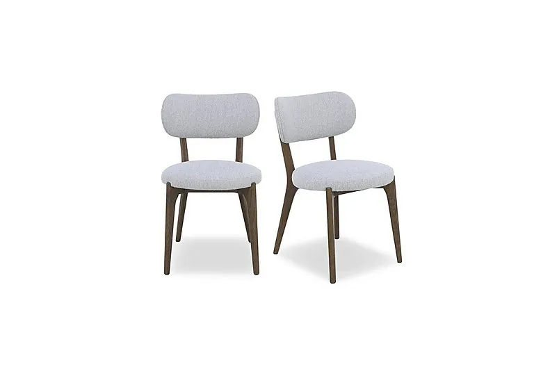 Cortado Pair of Open Back Dining Chairs with Wooden Legs