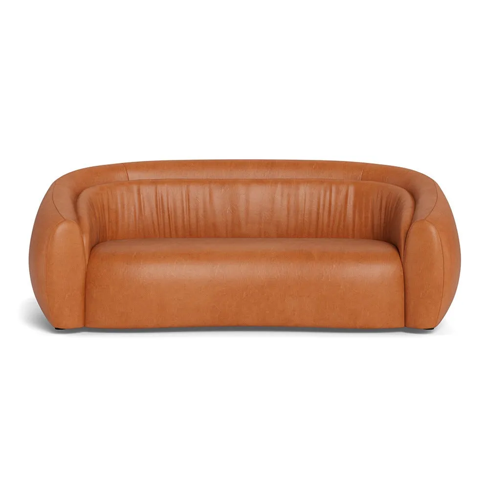 Heal's Flora 3 Seater Sofa Daino Leather Treacle 1