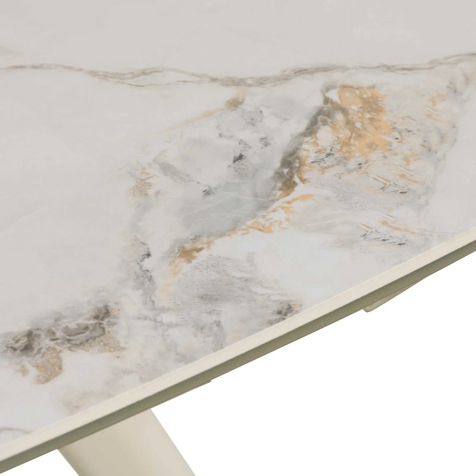 Rovala Dining Table-Middle Rotative 2 Side Exten, White Ceramic | Barker & Stonehouse 6
