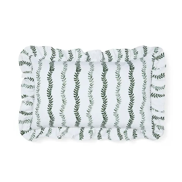 Trailing Leaves Frilled Rectangle Cushion Cover 3