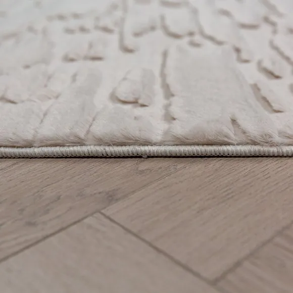 Adina Faux Fur Abstract Luxe Rug 4