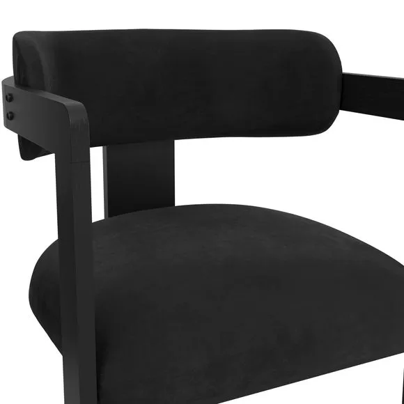 Return - LPD Mai Dining Chair, Velvet, Black 6