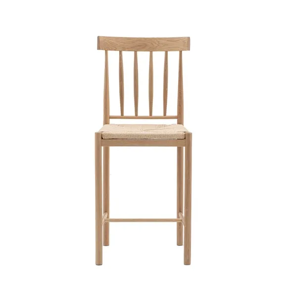Elda Set of 2 Bar Stools, Oak 3