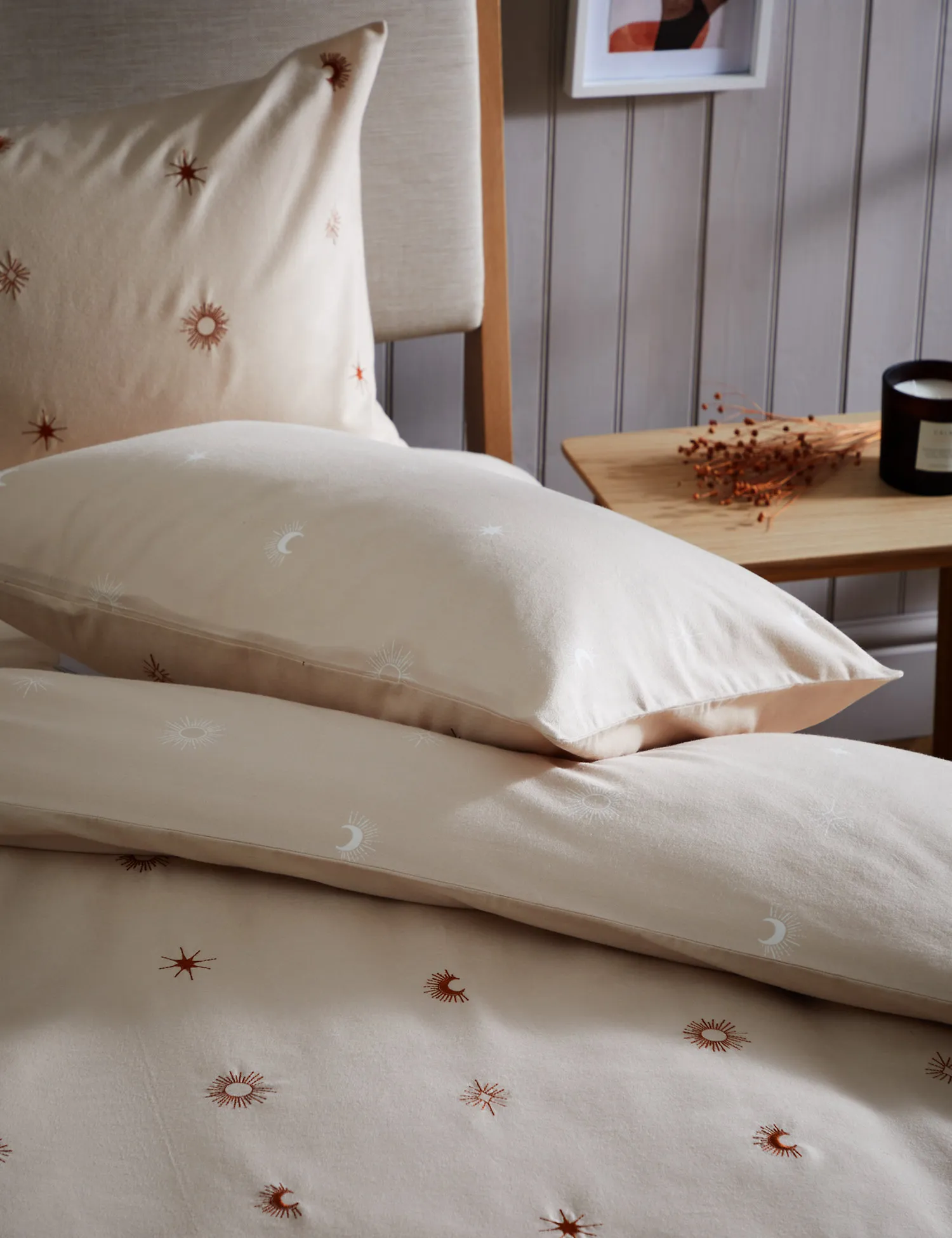 M&S Pure Cotton Sun & Moon Bedding Set