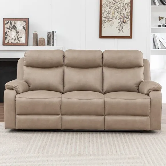 Aviemore Faux Leather 3 Seater Manual Reclining Sofa 2