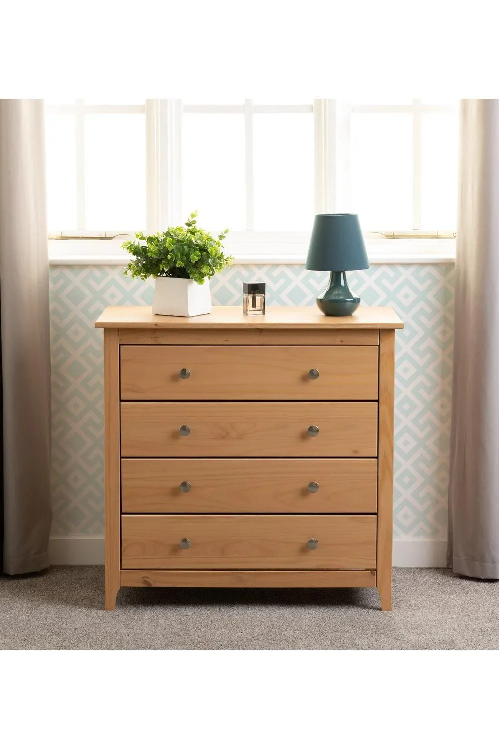 Seconique Oslo 4 Drawer Chest in Natural 5
