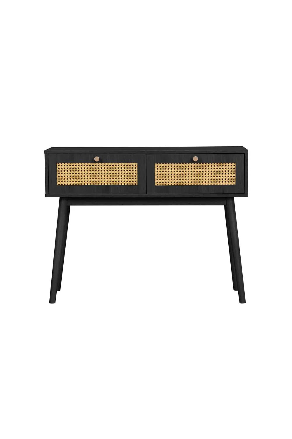 Birlea Croxley Console Table Black Rattan Hall Dressing Table 6