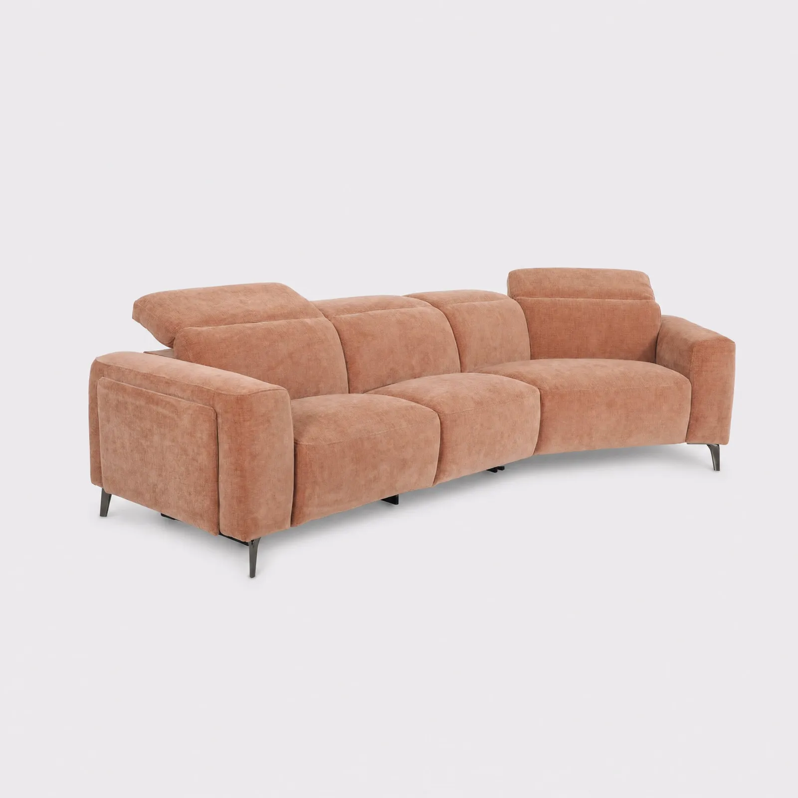 Cedro Curved Recliner Sofa - Power Lhf Fabric | Barker & Stonehouse
