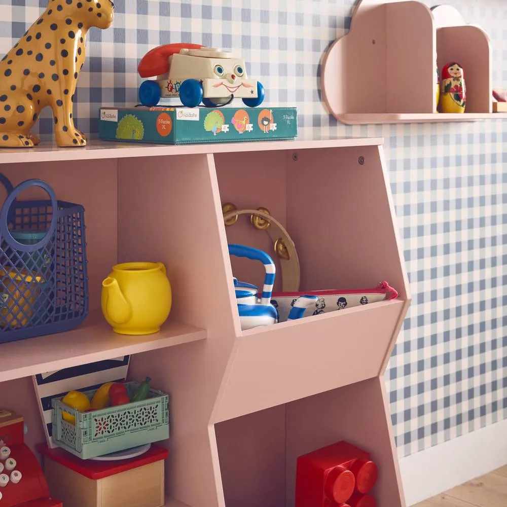 sweeek Children's storage unit, 3 shelves & 2 storage spaces in Pink 4