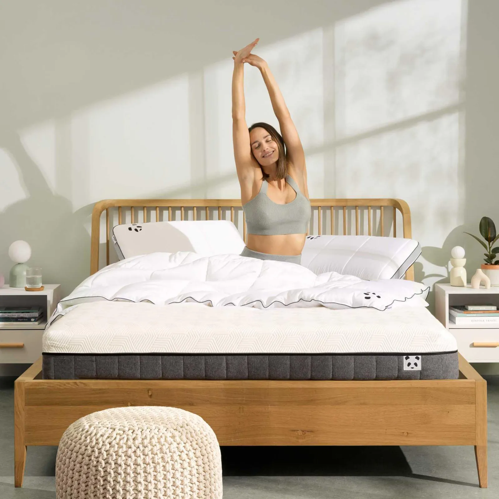 Panda London Hybrid Bamboo Mattress in White 4