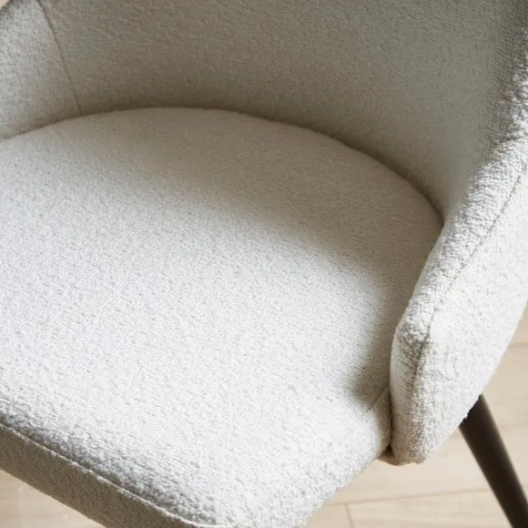 Ariana Set of 2 Dining Chairs, Boucle 4