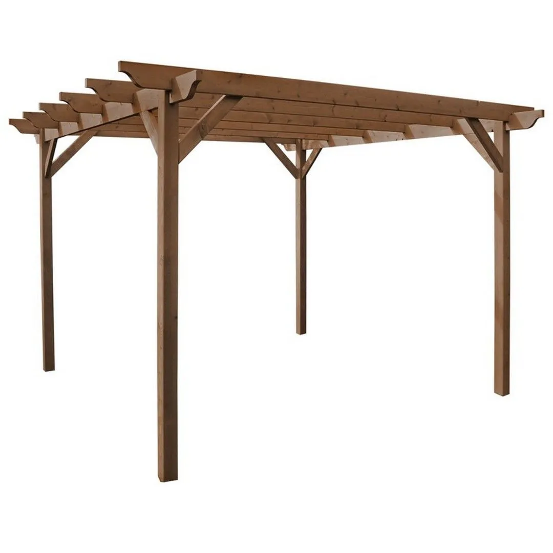 Rutland County Garden Furniture Ltd Garden Pergola - Wood - L180 x W180 x H270 cm - Rustic Brown