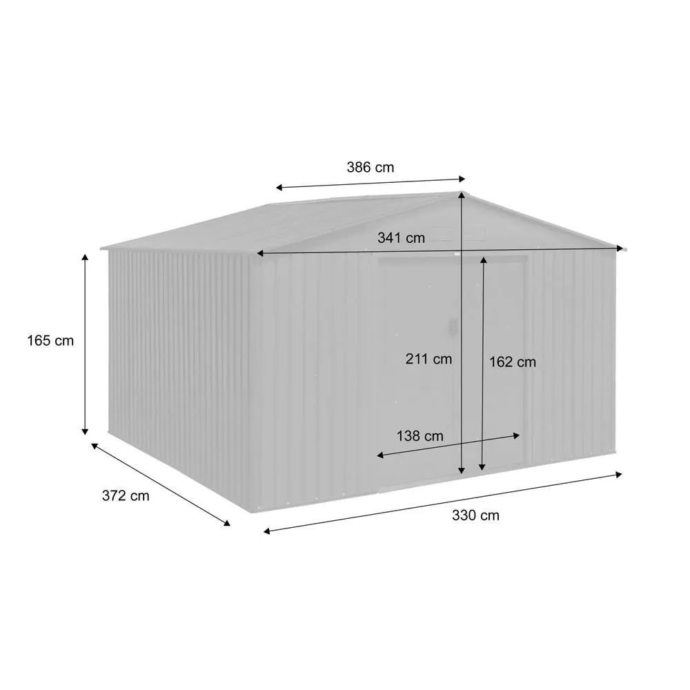 sweeek 12.99 m² metal garden shed in Dark Grey 4