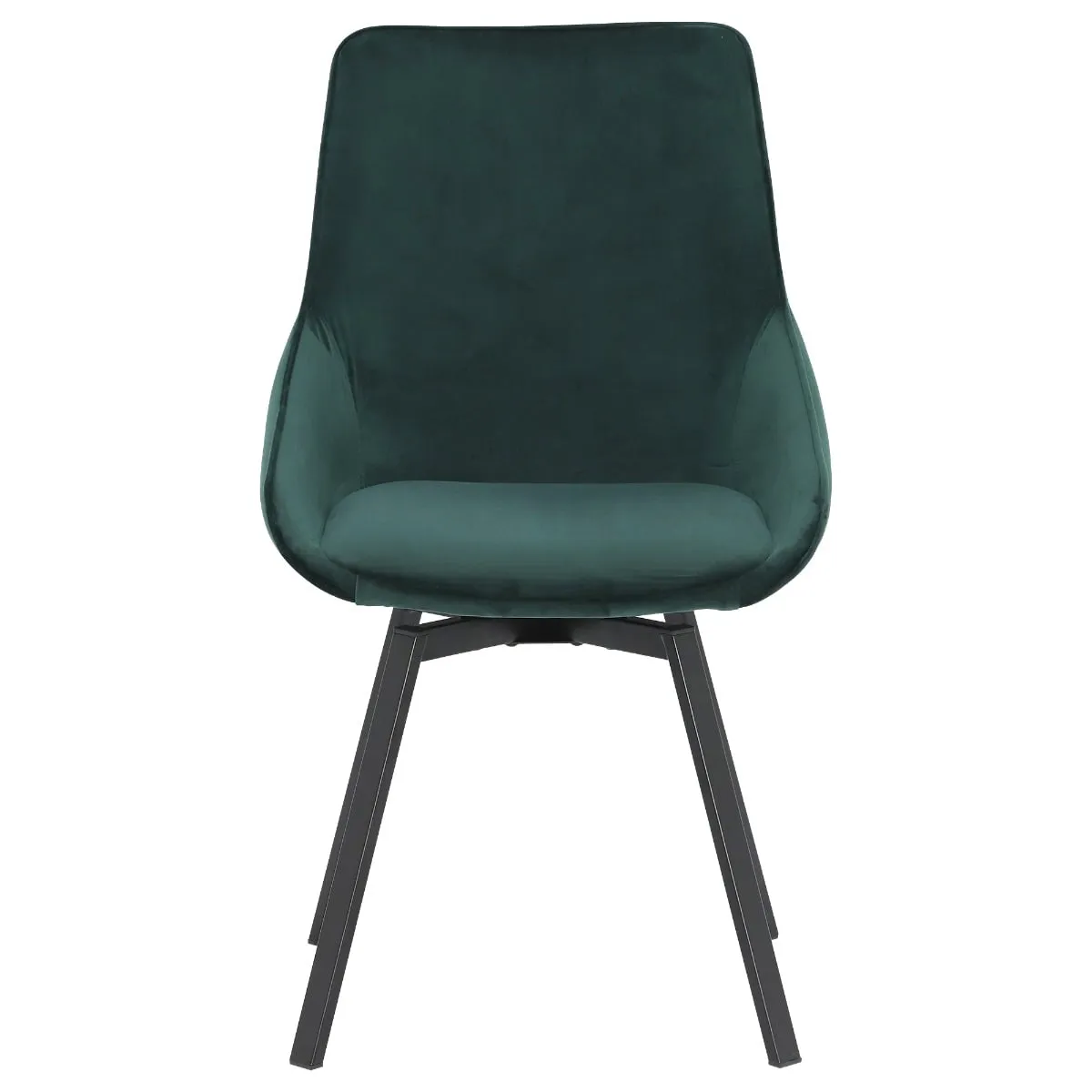 Beckton Leisure Swivel Dining Chair, Green Velvet | Barker & Stonehouse 4