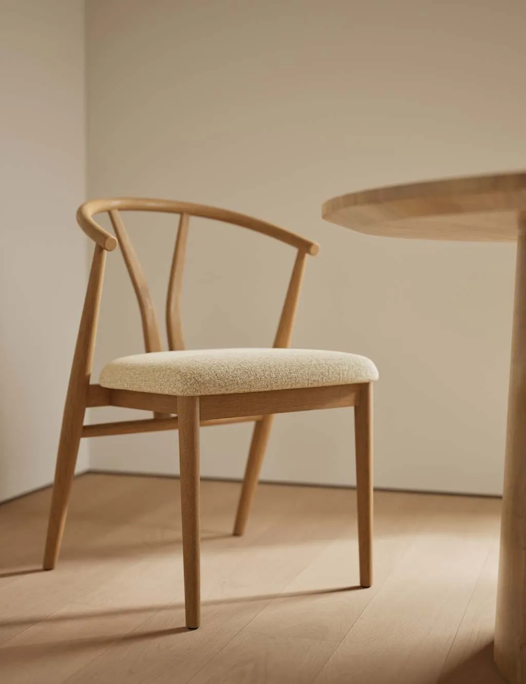 Gallery Direct Set of 2 Wishbone Dining Chairs Natural
