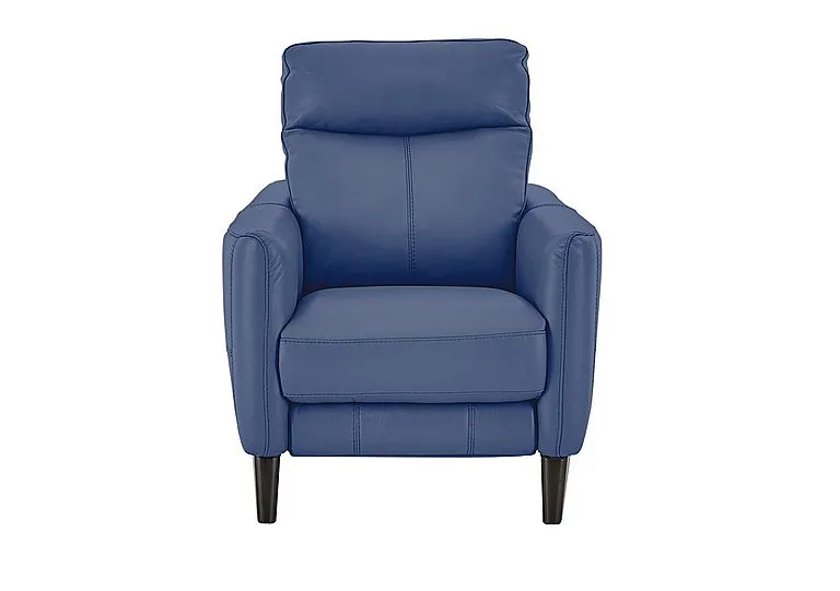 Compact Collection Petit Leather Armchair - BV Ocean Blue