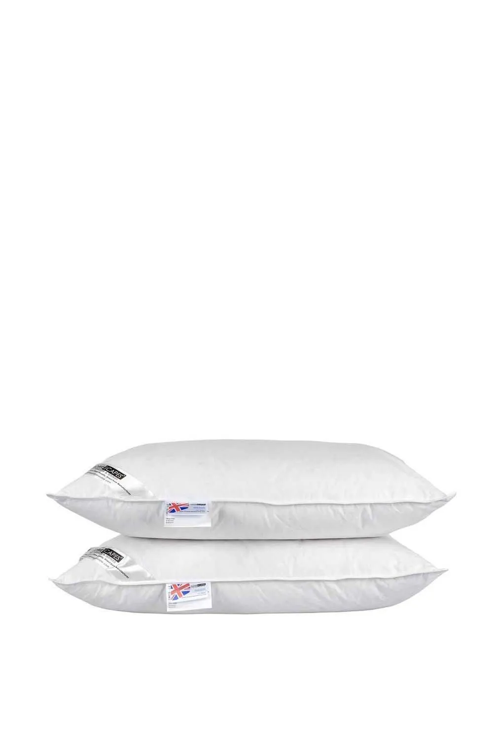 Homescapes White Duck Feather & Down Pillow Pair