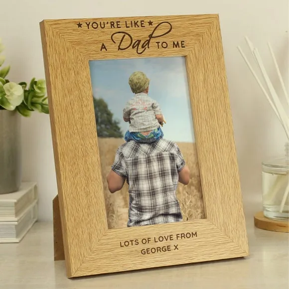 Personalised You're Like a Dad to Me Oak Finish Photo Frame 2