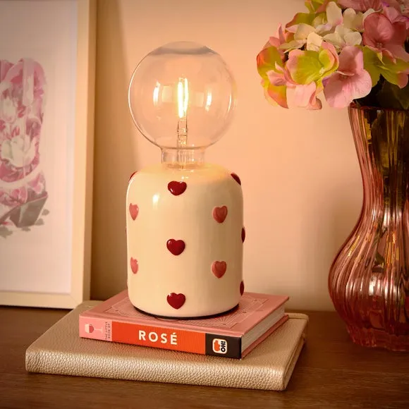 Hattie Heart Exposed LED Bulb Table Lamp 2