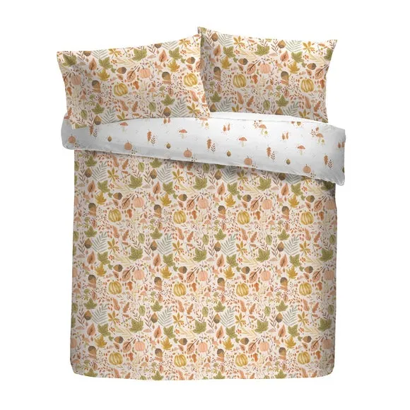 Dreams & Drapes Autumn Foliage Polycotton Duvet Cover & Pillowcase Set 4