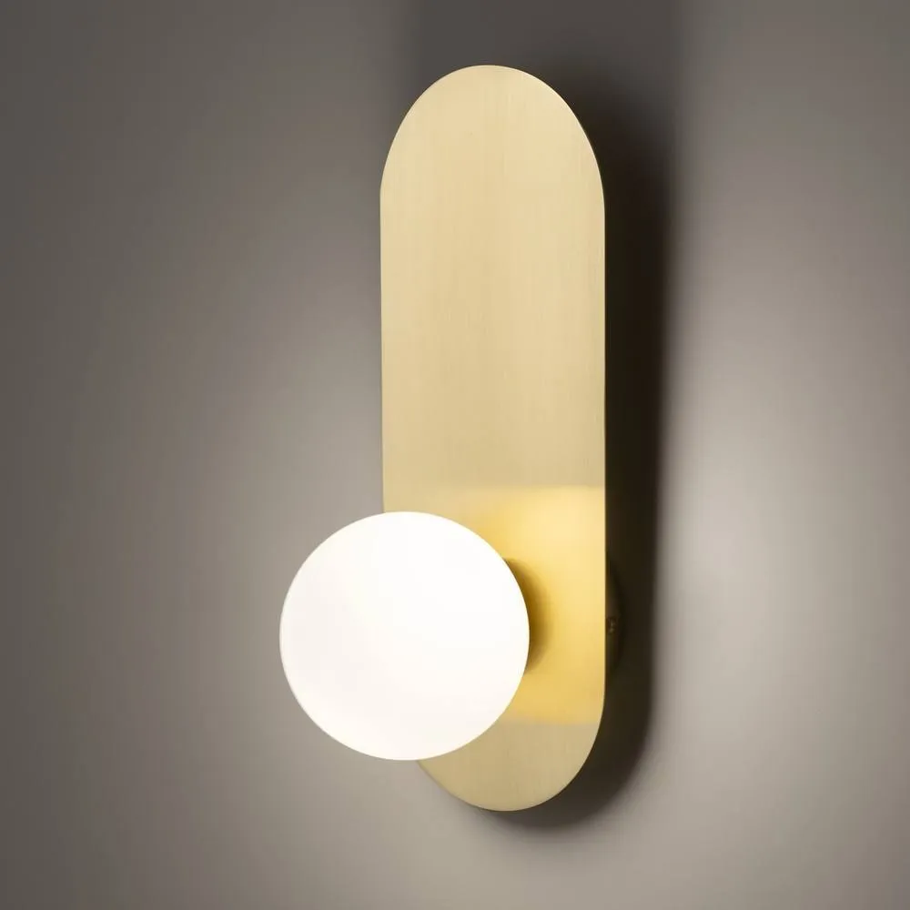 Netlighting Bao Modern Globe Wall Lights Gold 1xG9 White Shade 4
