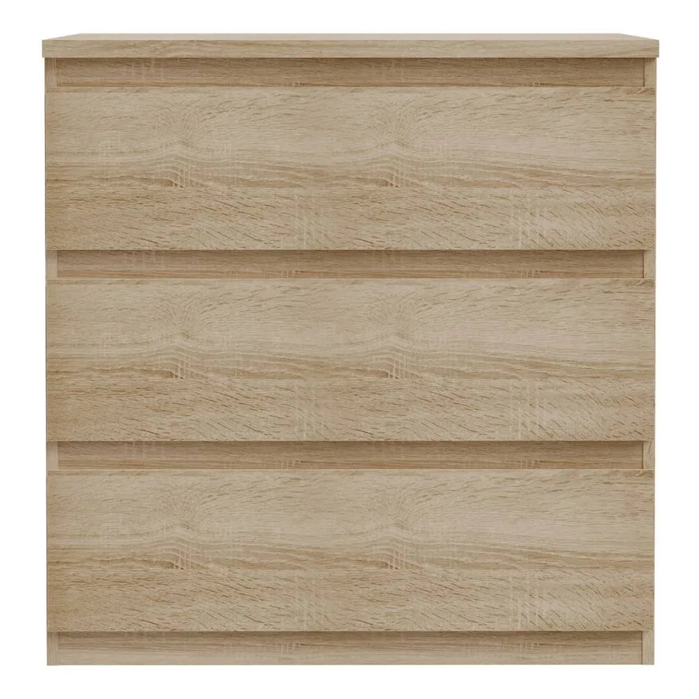 Furniture To Go Edmore 3 Drawer Chest in Sonoma Oak in Brown 3