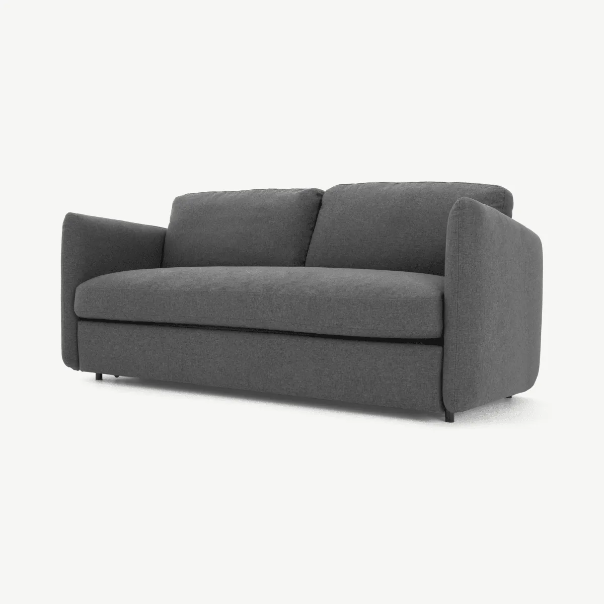 Fletcher 3 Seater Sofa Bed with Pocket Sprung Mattress, Marl Grey Fabric