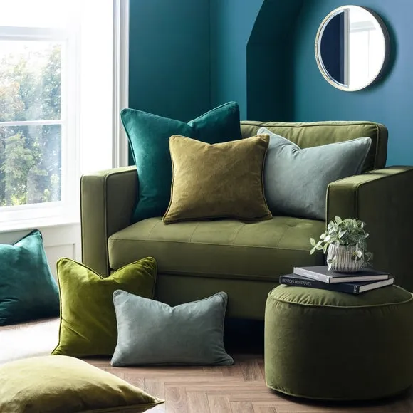 Clara Cotton Velvet Rectangle Cushion 4