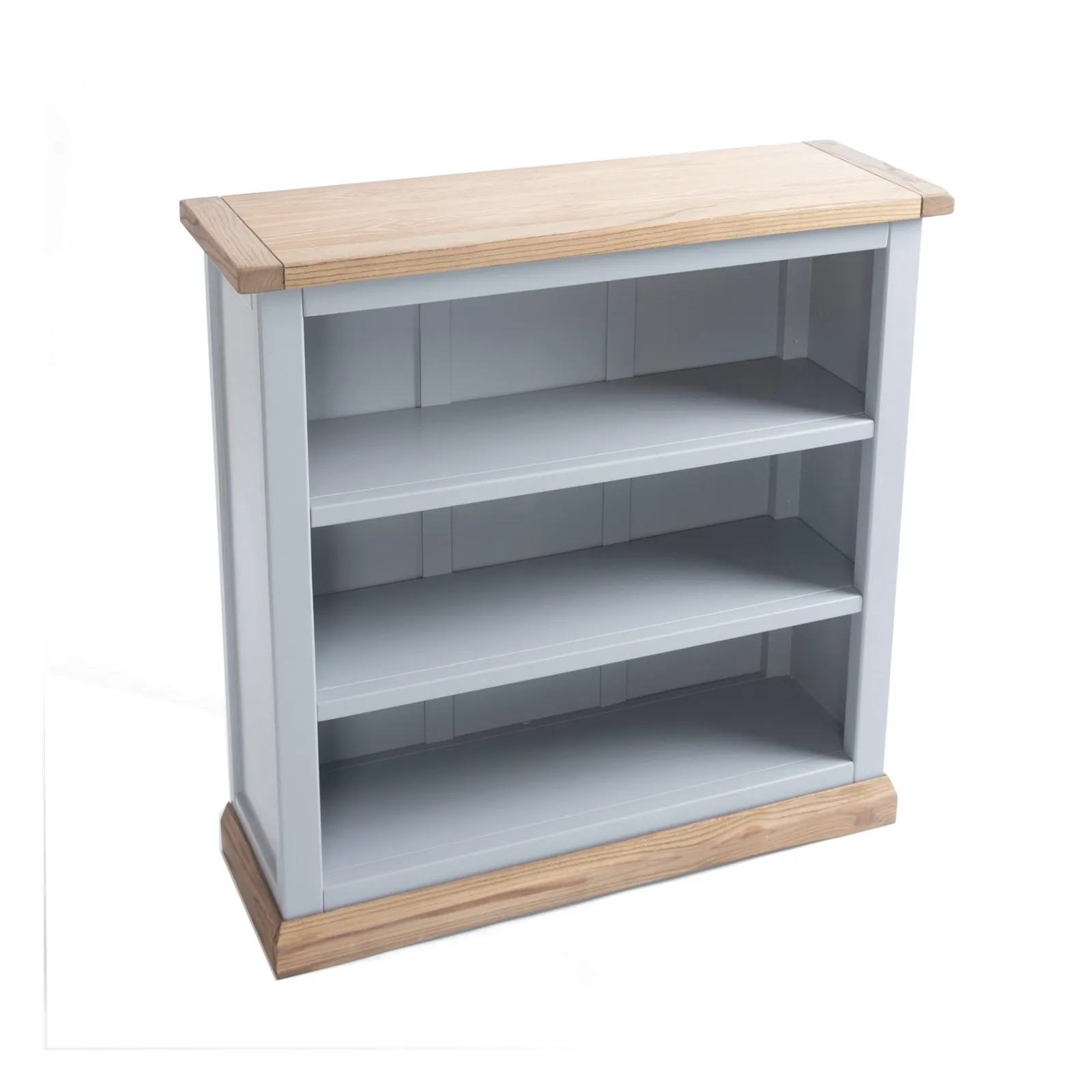 Cabinet Bits Bookcase with plinth 90x90x30cm in Grey 3