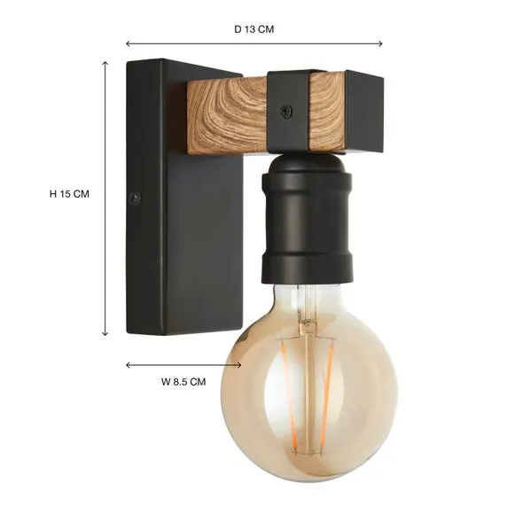 Fulton Industrial Bathroom Wall Light 4