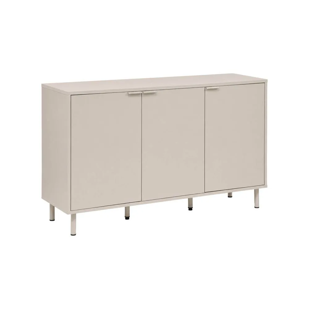 sweeek Sideboard 3 doors 120cm wood decor & metal in Beige 2