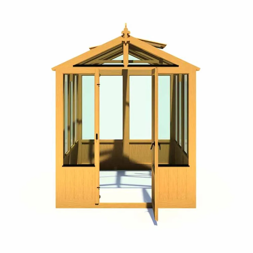 Shires Holkham 6 x 8 Greenhouse - Timber - L238 x W179 x H237.3 cm in Light Brown 4