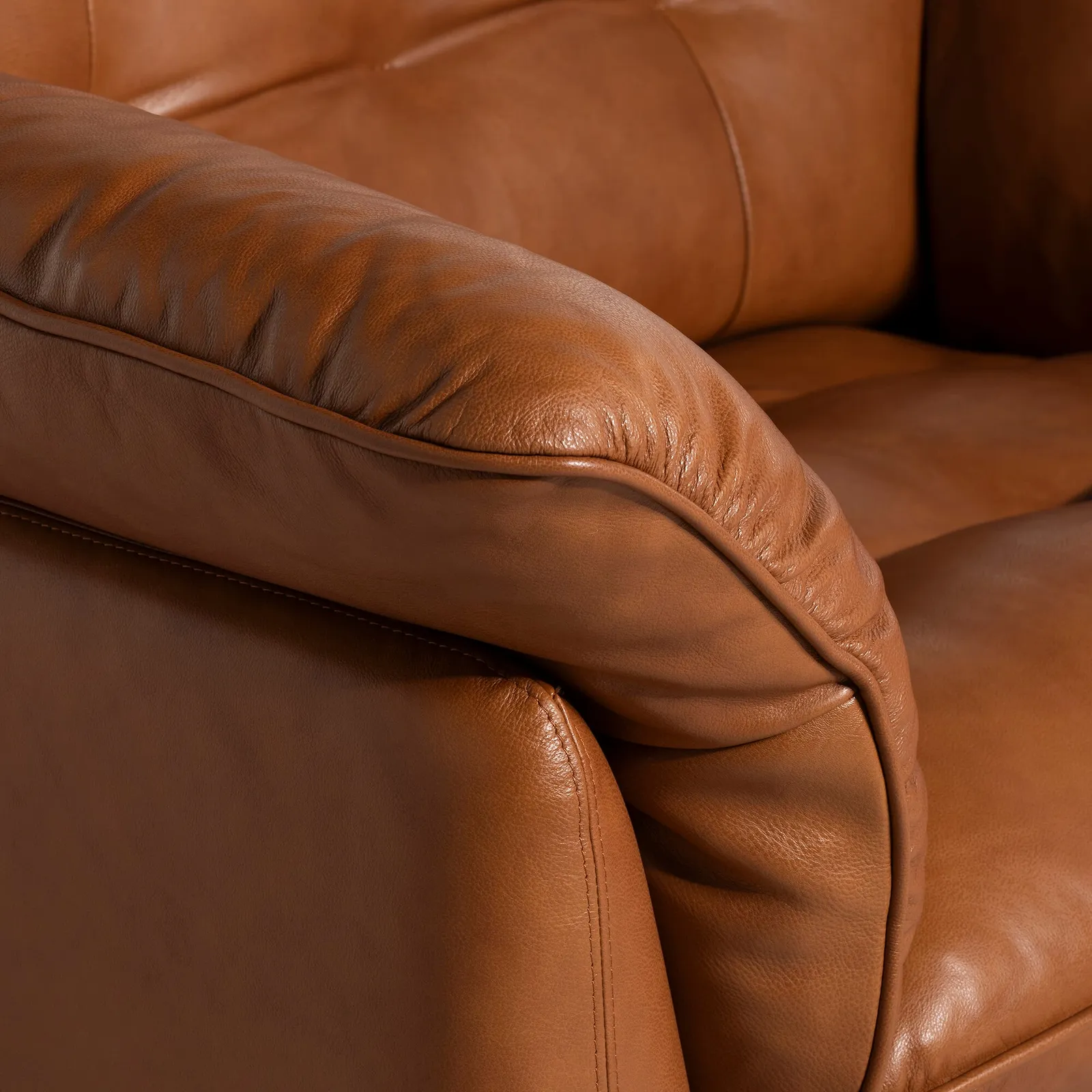 Pelle 1.25 Arm Armchair, Brown Leather | Barker & Stonehouse 4