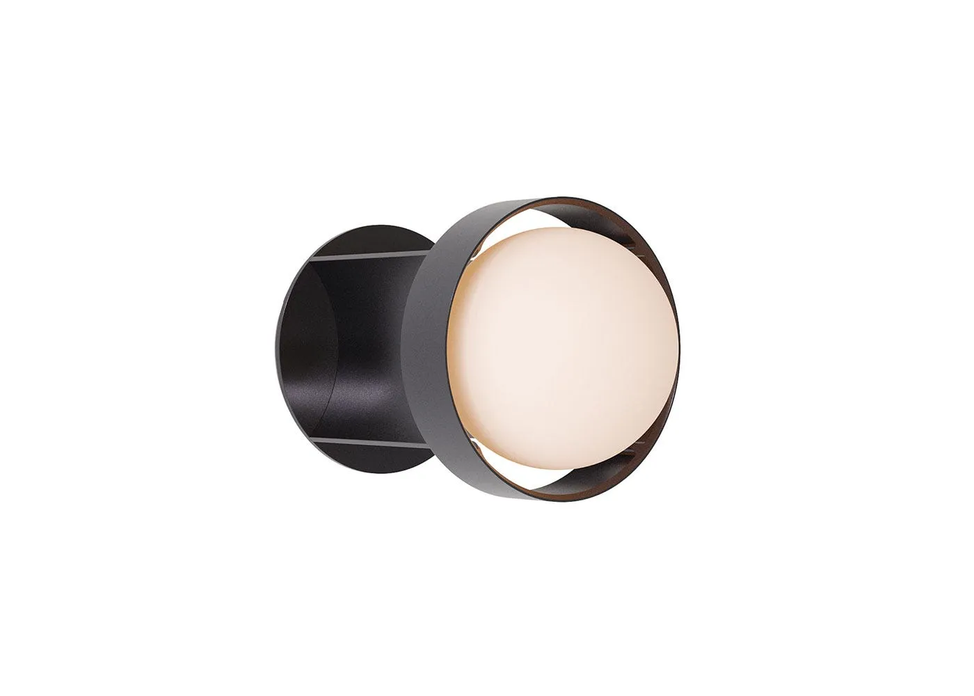 Tala Loop Wall Light Dark Grey Small with Sphere III Bulb 1