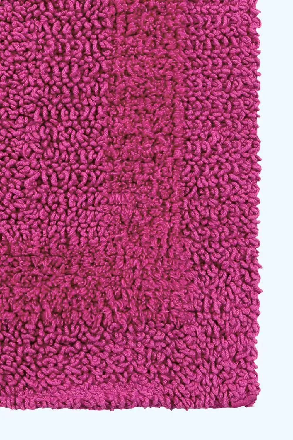 Homescapes Luxury Square Bath Mat 1600GSM 100% Cotton Reversible Shower Mat, 50cm in Raspberry 2
