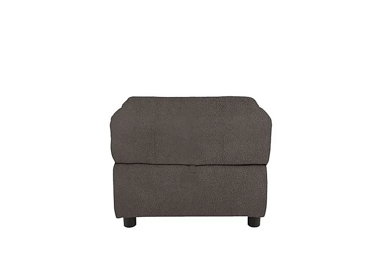 Moreno Fabric Storage Footstool - Dark Grey