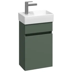 Concept Matt Green Compact S1 Vanity Unit & LH Basin - 360mm