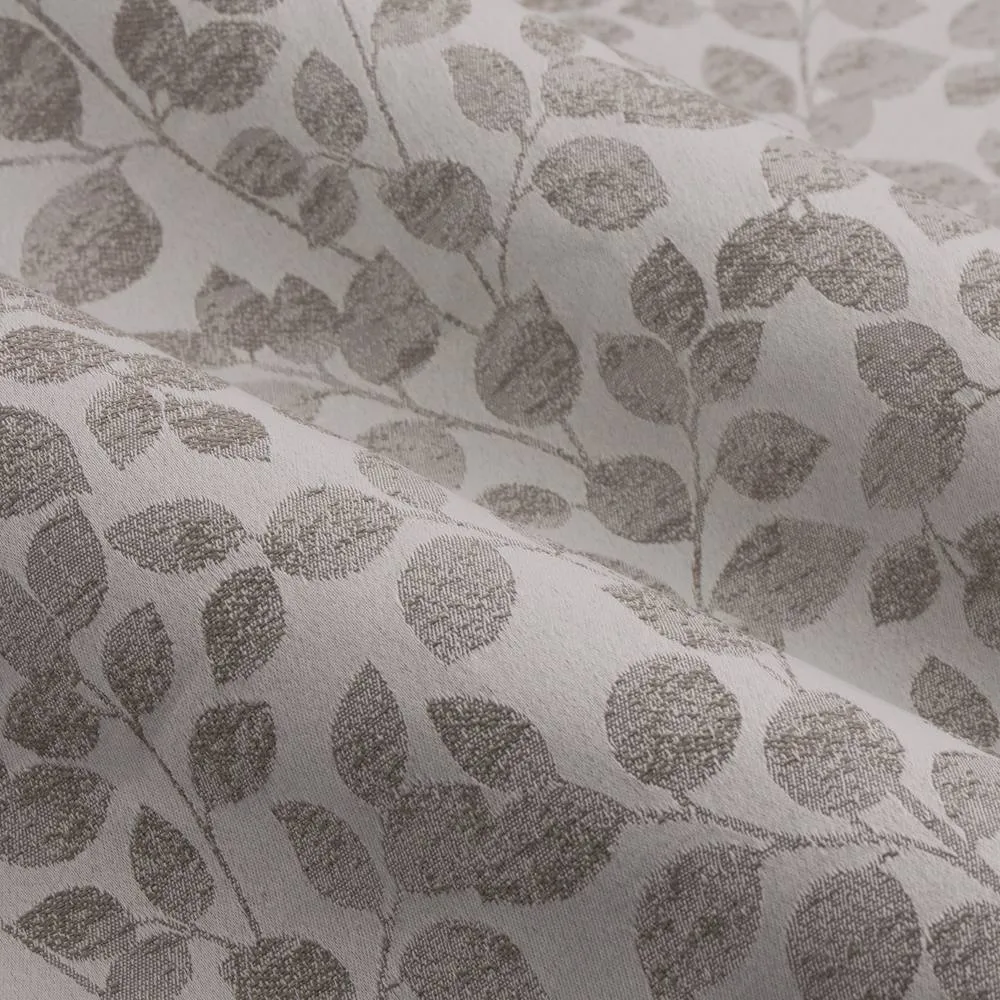 Wylder Grace Leaf Jacquard Fully Lined Eyelet Curtain Pair in Grey 6