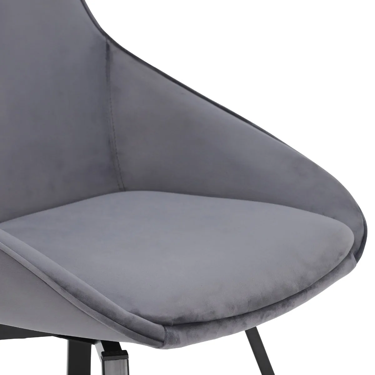 Beckton Leisure Swivel Dining Chair, Grey Velvet | Barker & Stonehouse 6