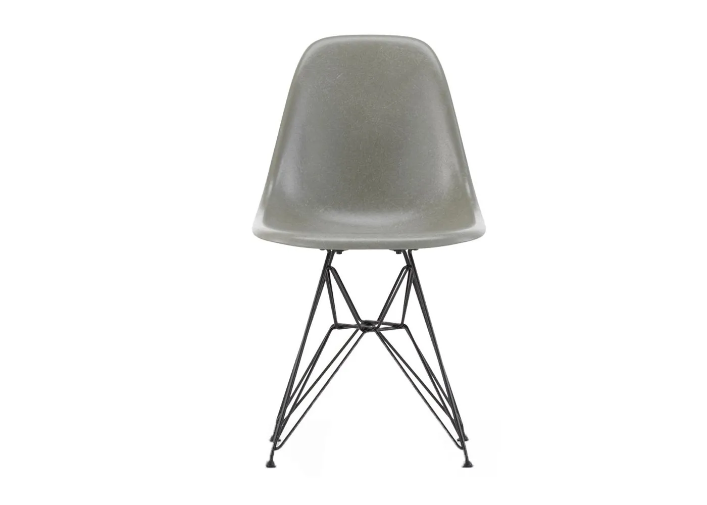 Vitra Eames Fibreglass Chair DSR Eames Raw Umber 30 Basic Dark Powder Coated Base 05 Glides 1