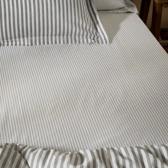 Hebden Narrow Stripe 100% Cotton Fitted Sheet 2