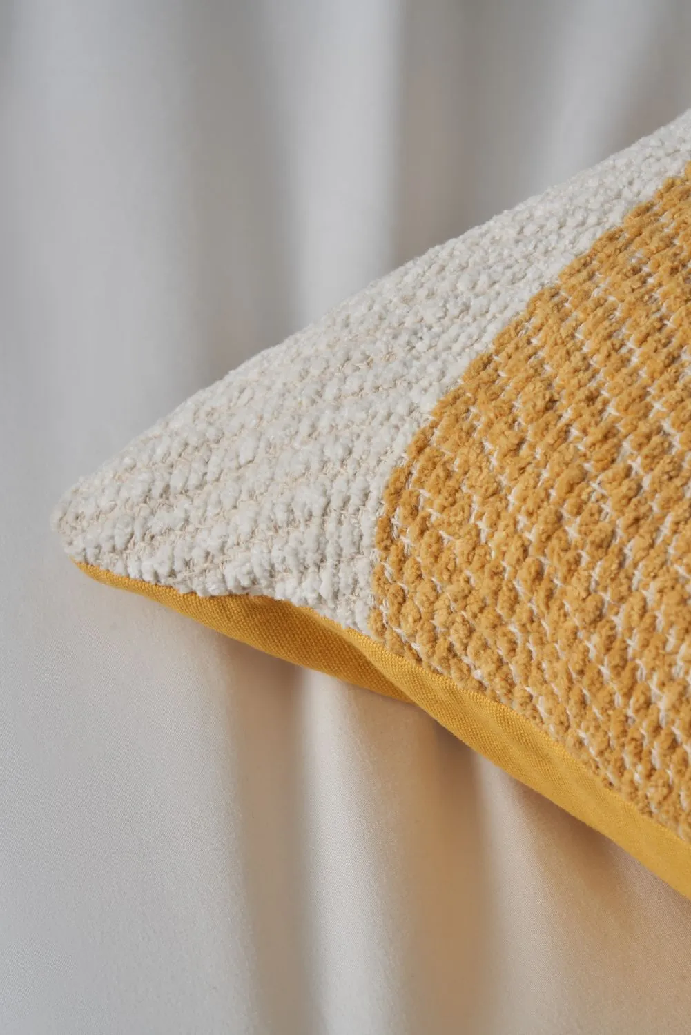 BHS Herringbone Cushion in Yellow 2