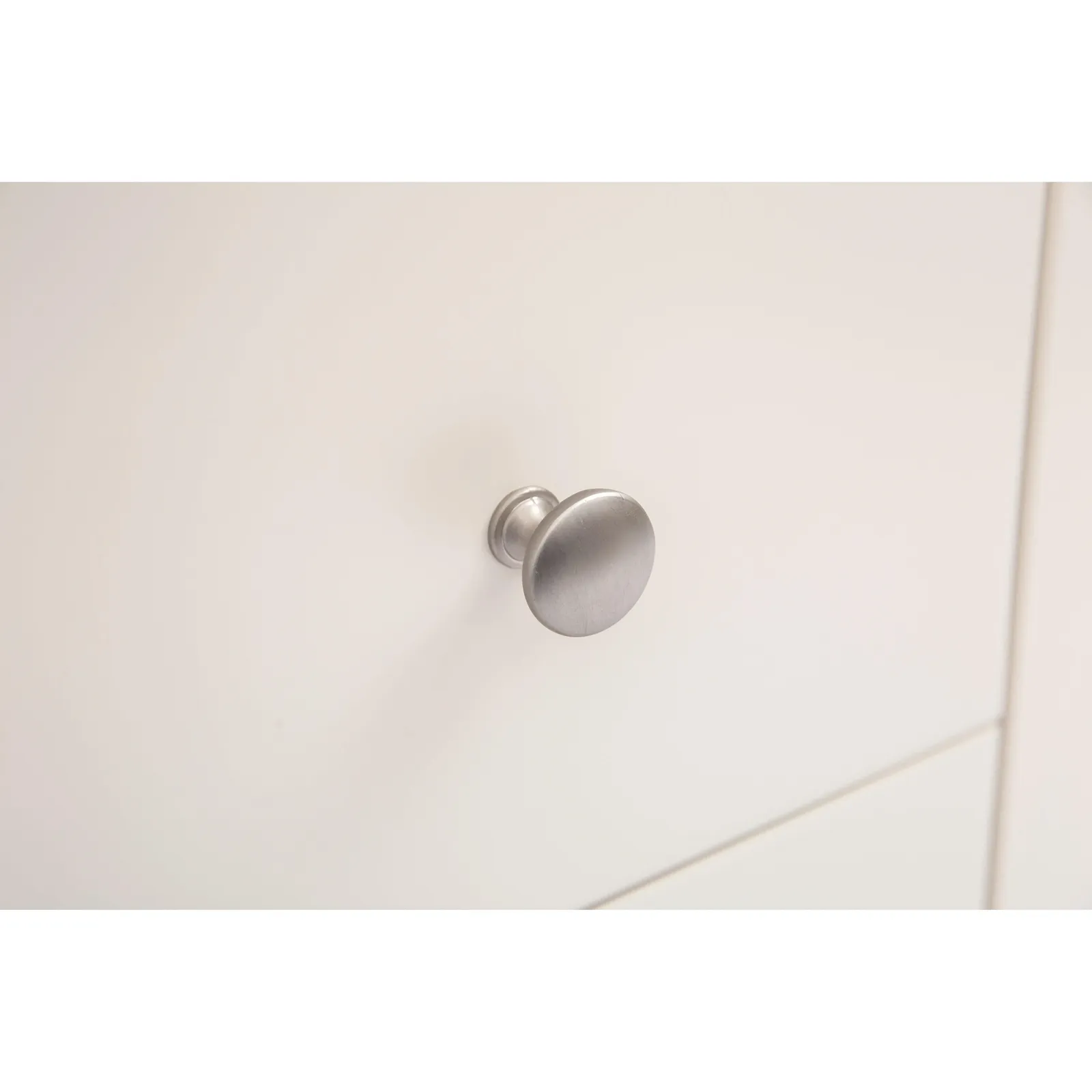 Cabinet Bits Castelli 4 Drawer Chest of Drawers Chrome Knob in Off-White 6