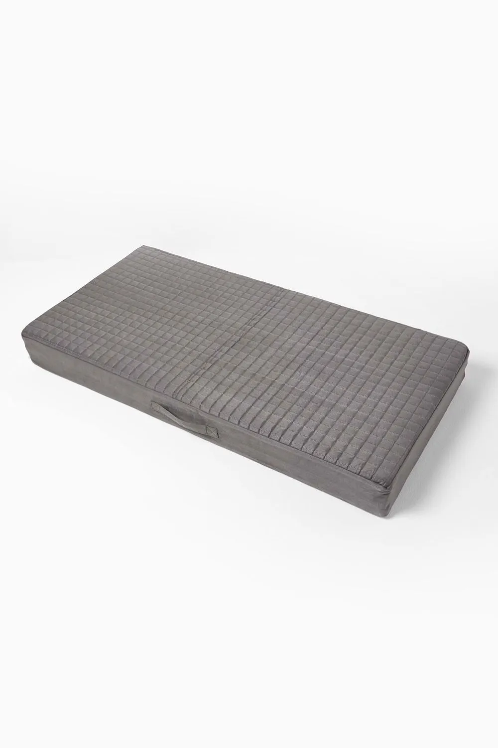 Homescapes Quilted Polyester 2 Seater Orthopaedic Booster Cushion Cover in Grey 5